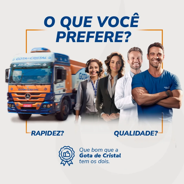 Entrega de água potável em São Paulo - Gota de Cristal